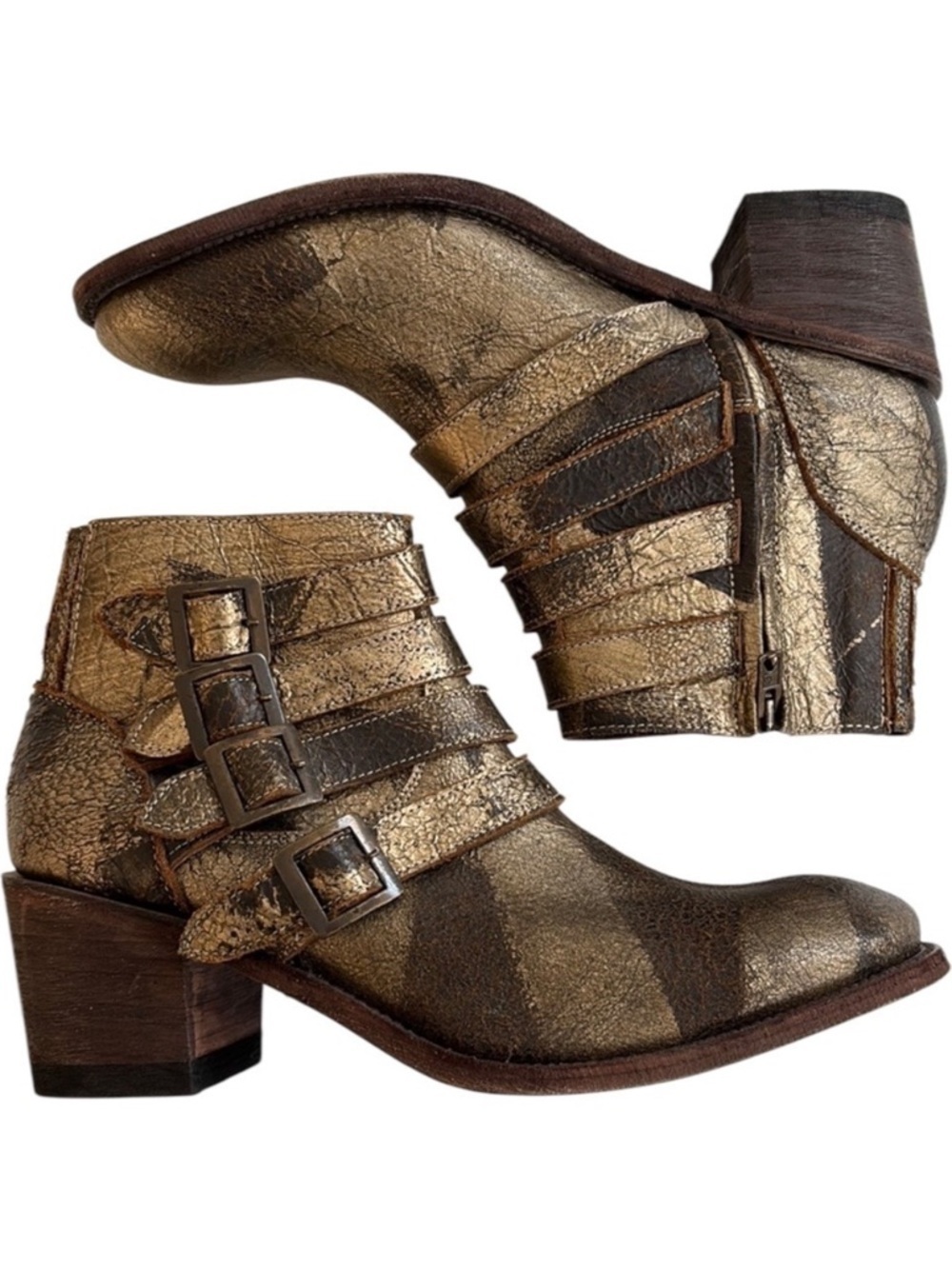 Like New Five Worlds by Cordani Leather Ankle Boots Size 9.5 Retail $268.00